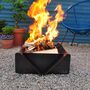 Contemporary Raw Steel Flat Pack Fire Pit, thumbnail 1 of 5
