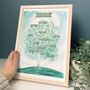 Green Family Tree Print To Finish At Home, thumbnail 1 of 6