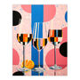 Prosecco Party Fun Bright Kitchen Dining Wall Art Print, thumbnail 6 of 6
