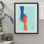 Holding Hands Personalised Love Anniversary Print, thumbnail 5 of 8