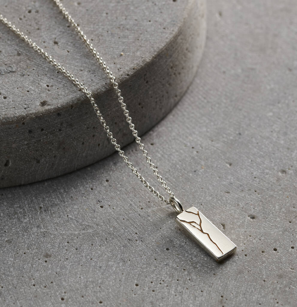 Personalised Kintsugi Tag Necklace, 1 of 9