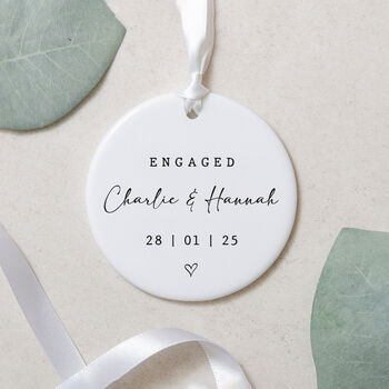 Personalised Engagement Keepsake Ornament, 4 of 7