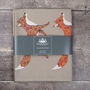 Red Foxes 100% Cotton Tea Towel, thumbnail 3 of 7