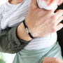 Men's Personalised Black Cord Bead Bracelet In Box, thumbnail 8 of 10