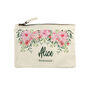 Personalised Floral Cotton Canvas Makeup Bag, thumbnail 8 of 8