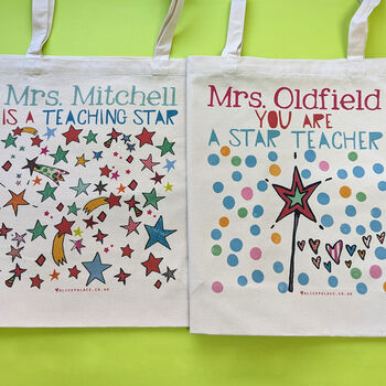 Personalised Star Teacher Bag, 11 of 11