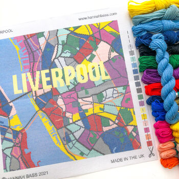 Liverpool City Map Tapestry Kit, 6 of 7