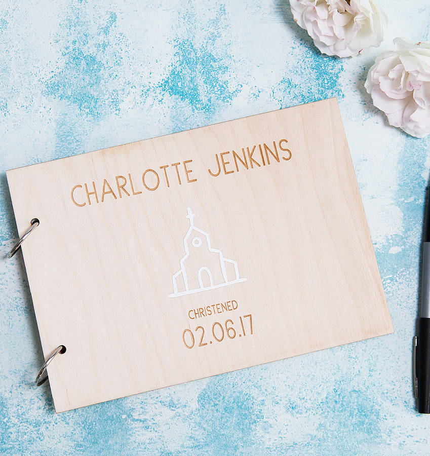 Personalised Christening Guest Book, 1 of 6