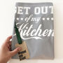 Stylish 'Get Out Of My Kitchen' Apron, thumbnail 3 of 12