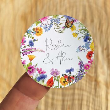 Personalised Wild Meadow Round Sticker Sheet, 4 of 7