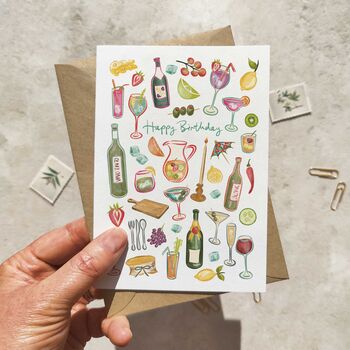 Cocktail Party Birthday Card, 3 of 3