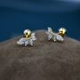 Marquise Cluster Cz Screwback Earrings, thumbnail 2 of 12