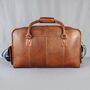 'Oxley' Men's Leather Weekend Holdall Bag In Cognac, thumbnail 11 of 11