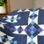 Handmade Patchwork Lap Quilt/Throw, Blues And Purples, thumbnail 7 of 11
