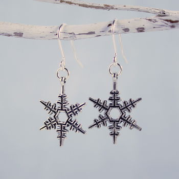 Vintage Style Snowflake Earrings, 6 of 10