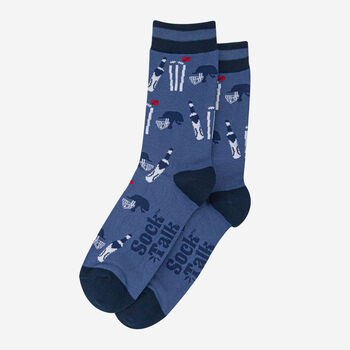 Cricket Bamboo Socks Men's Blue, 4 of 4