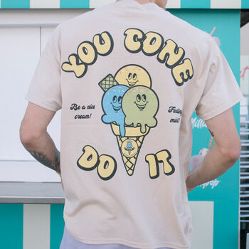 You Cone Do It Men's Ice Cream Graphic T Shirt, 3 of 4
