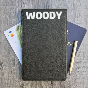 Personalised Golf Scorecard And Yardage Book Holder, 5 of 12