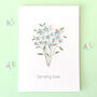 Sympathy Card With Paper Forget Me Not Flowers, thumbnail 1 of 7