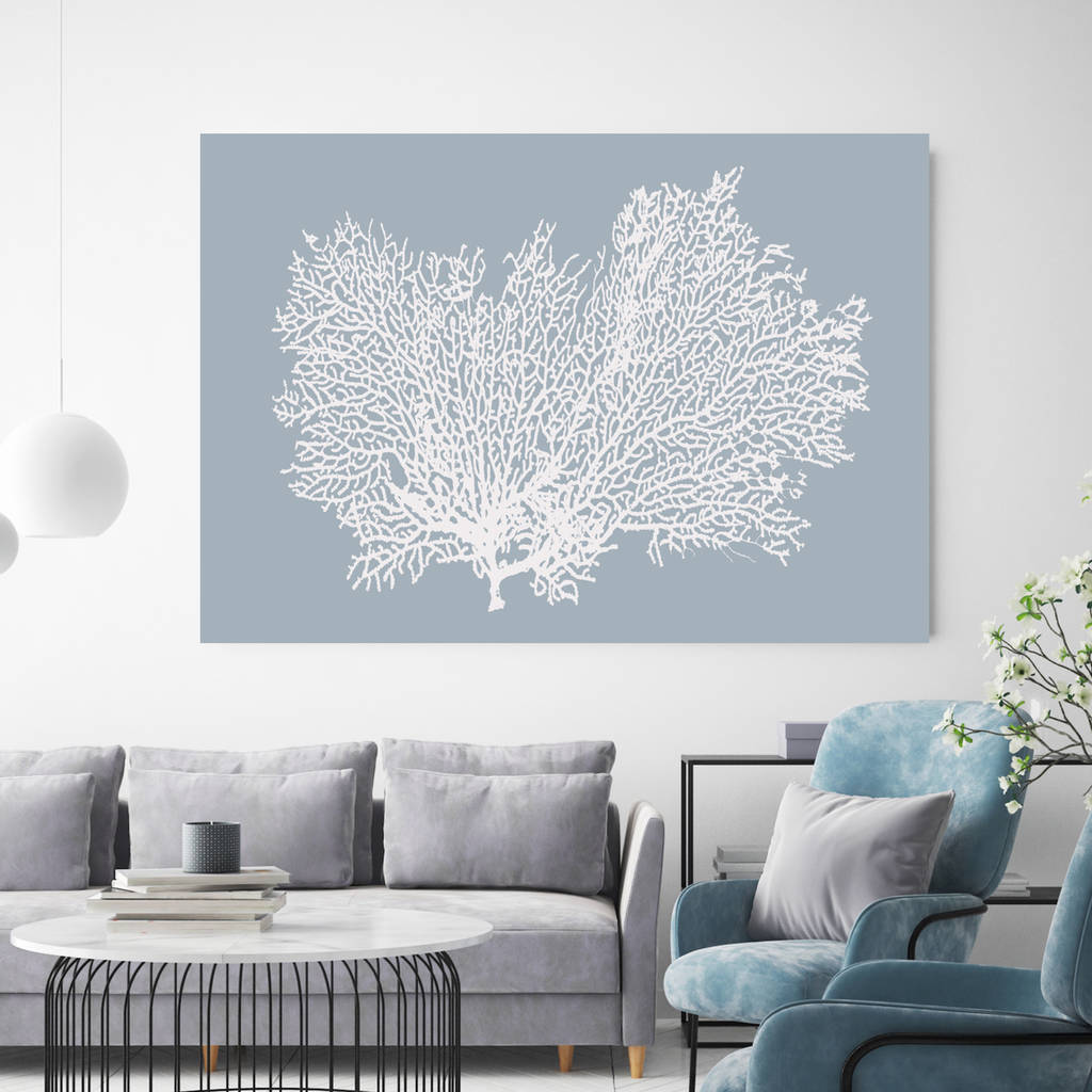 Light Blue Coral By Beach Lane Art | notonthehighstreet.com