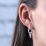 Sterling Silver Double Chain Link Earrings, thumbnail 2 of 4