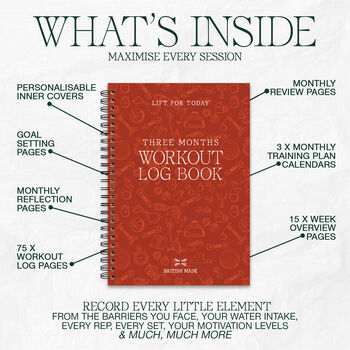 Workout Three Months Training Log Book, 2 of 7