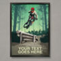 Personalised Mountain Bike Trail Art Poster, thumbnail 1 of 7