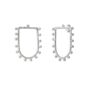 Sterling Silver Shield Crown Natural Textured Earrings, thumbnail 6 of 6