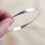 Personalised Hammered Sterling Silver Bangle, thumbnail 6 of 10