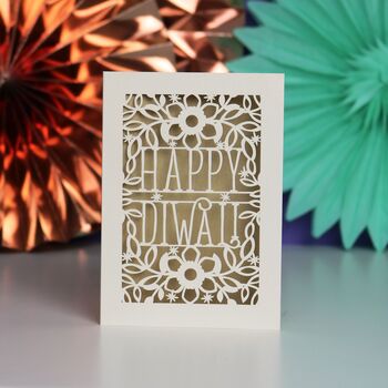 Happy Diwali Paper Cut Card, 4 of 9