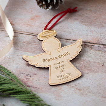 Angel In Loving Memory Christmas Decoration, 2 of 4