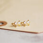 Dainty Gold Plated Bow Stud Earrings, thumbnail 5 of 6