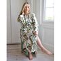 Pineapple And Bluebird Cotton Dressing Gown, thumbnail 3 of 8