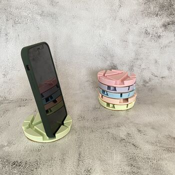 Phone Stand Pastel Rainbow Handmade From Jesmonite, 3 of 9