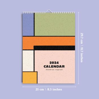2024 Calendar | Mondrian Inspired | A4, 8 of 10