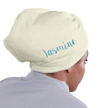 Personalised Microfibre Hair Turban Towel, 3 of 8