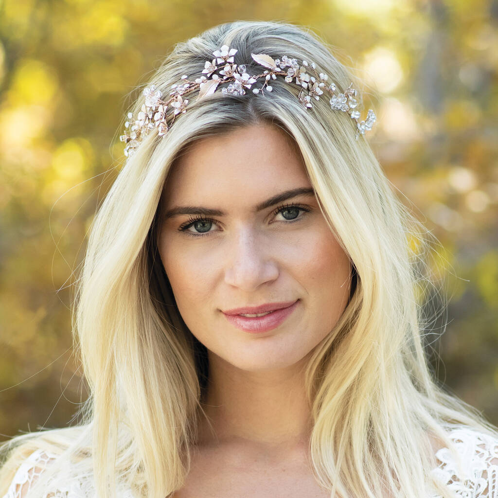 Silver, Gold Or Rose Gold Plated Boho Bride Hair Vine, 1 of 12