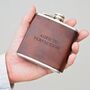 Personalised Leather Hip Flask, Shooting Accessory, thumbnail 5 of 9