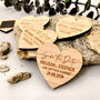 Save The Date Wooden Heart Token Fridge Magnet Invite, thumbnail 4 of 10