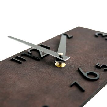 Scandinavian Style Minimalistic Dark Wall Clock, 5 of 9