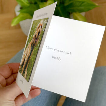 Personalised Dog Mothers Day Photo Magnet Card, 5 of 5