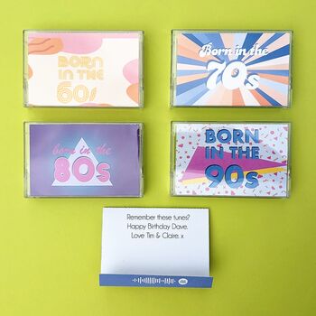 Born In The…Personalised Birthday Mix Tape Playlist, 4 of 4