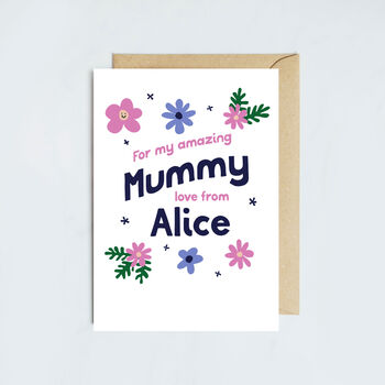 Personalised Female Relation Card Auntie, Nana, Mum Etc, 2 of 3