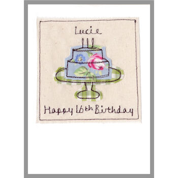 Personalised 18th Birthday Cake Card For Her, 7 of 8