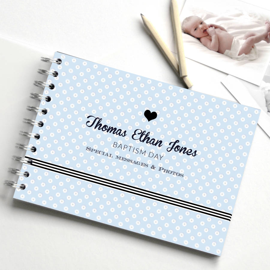 christening guest book by amanda hancocks