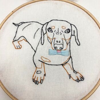 Sausage Dog Embroidery, 2 of 8