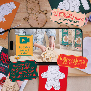 Diy Wooden Christmas Characters Painting Kit For Kids, 3 of 7