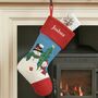 Personalised Children's Snowman Christmas Stocking, thumbnail 4 of 6