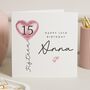 15th Birthday Card For Daughter Pink Heart, thumbnail 1 of 7