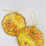 Statement Disco Earrings With Gold Glitter, thumbnail 9 of 12